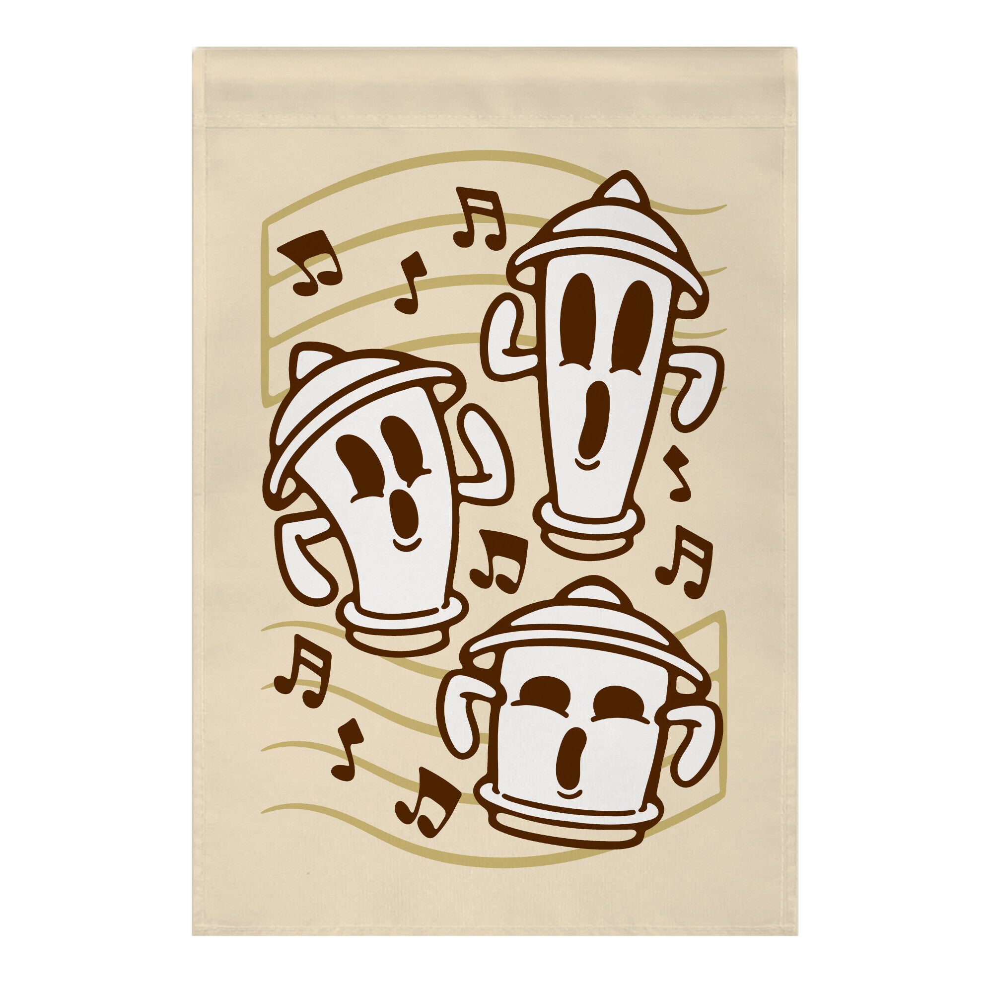 Singing Cartoon Clay Figures Parody Garden Flag